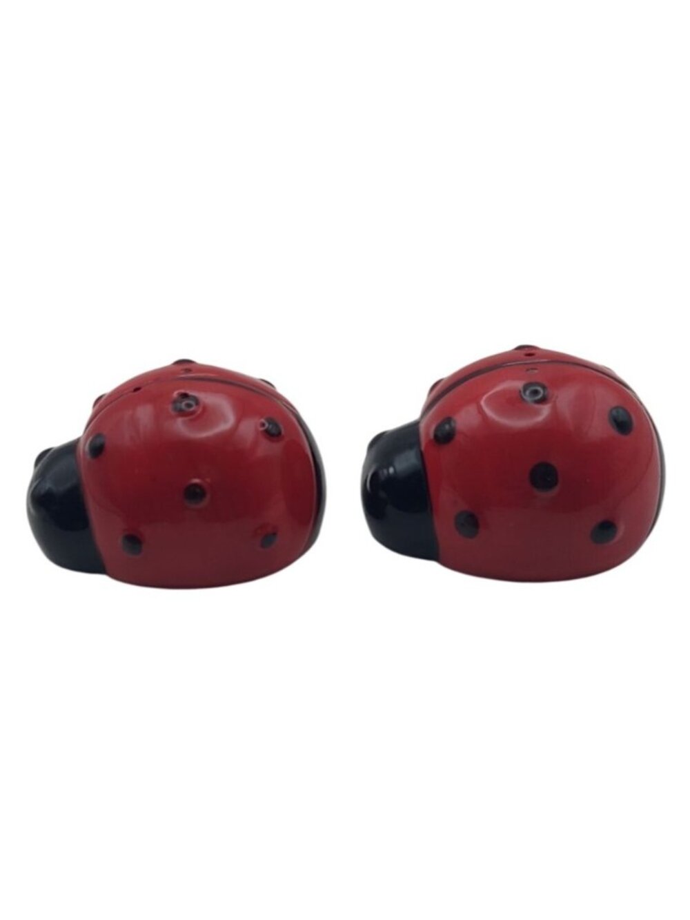 Ceramic Ladybug Salt & Pepper Shaker Set Alco Industries Spring Bug Collectible - Picture 4 of 8